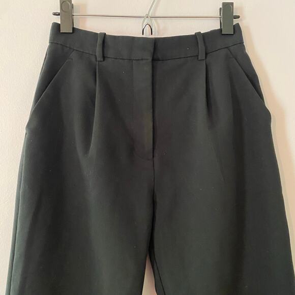 Abercrombie & Fitch Black Pleated Straight Leg Trousers Dress Pants Women size 2 - Picture 4 of 14